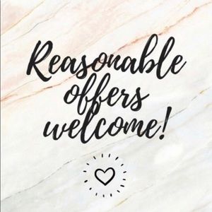 🏷I usually accept or counter all reasonable offers🏷